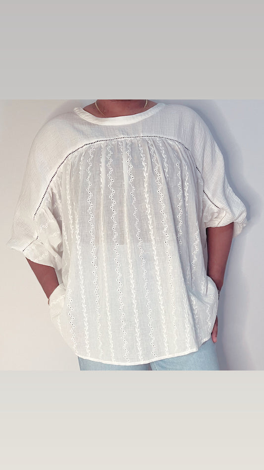 Pretty Little Eyelet Lace Blouse