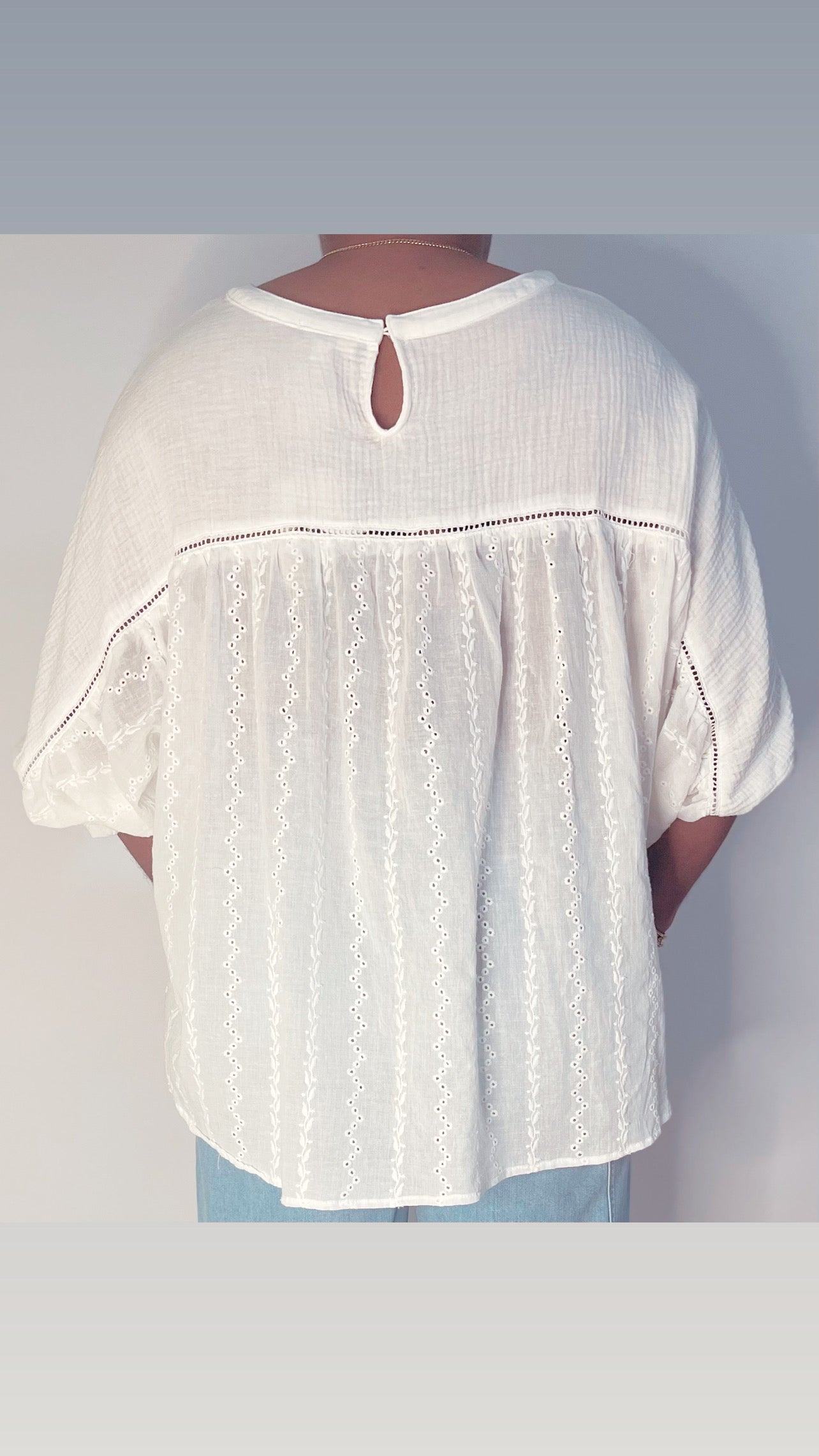 Pretty Little Eyelet Lace Blouse