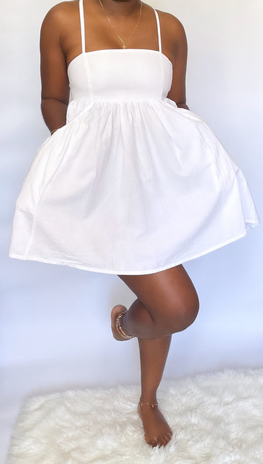 Icy Baby-doll Mini Dress