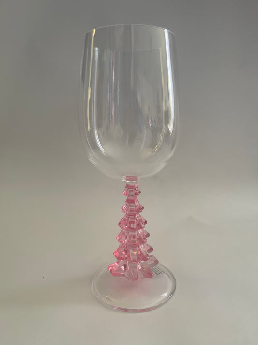 Christmas Tree Stem Wine Glass
