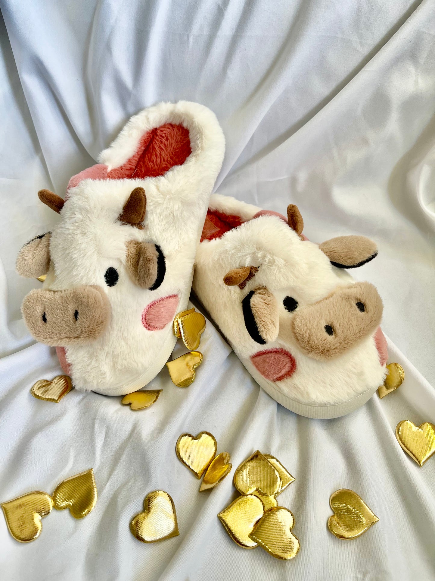 Pink Moo Moo Slippers
