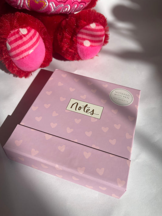 Heart Notepad with Pen
