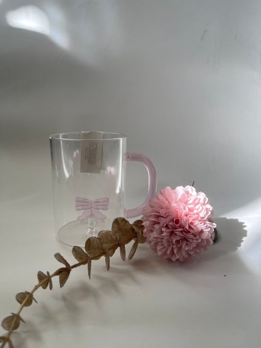 Pretty in Pink Glass Mug