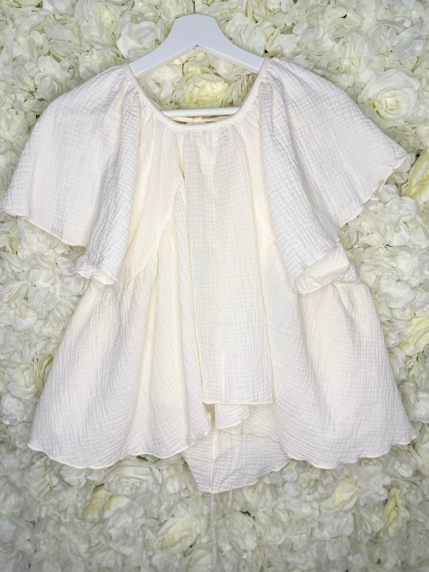 Draped Open Back Blouse