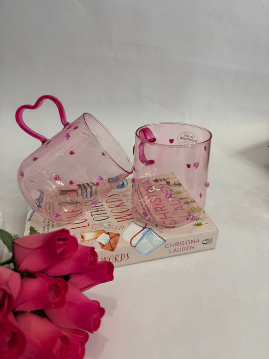 Pretty in Pink Glass Mug (Copy)