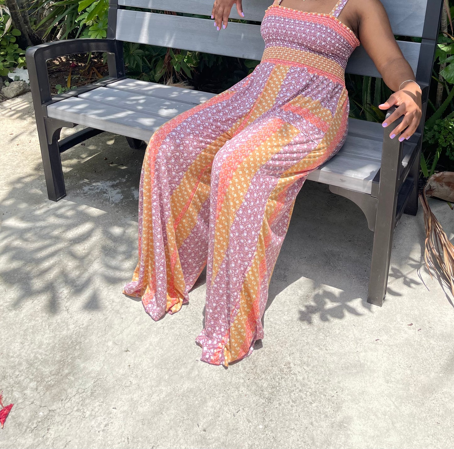 Boho Babe Smocked Jumpsuit