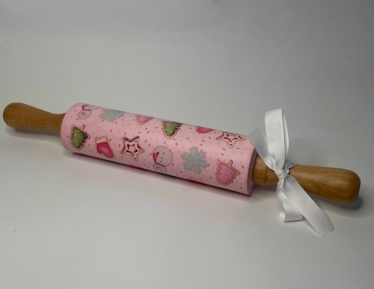 Pink Christmas Rolling Pin