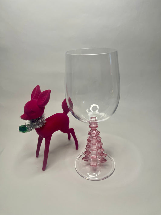 Christmas Tree Stem Wine Glass