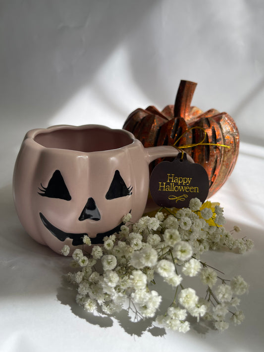 Pretty Pink Pumpkin Mugs