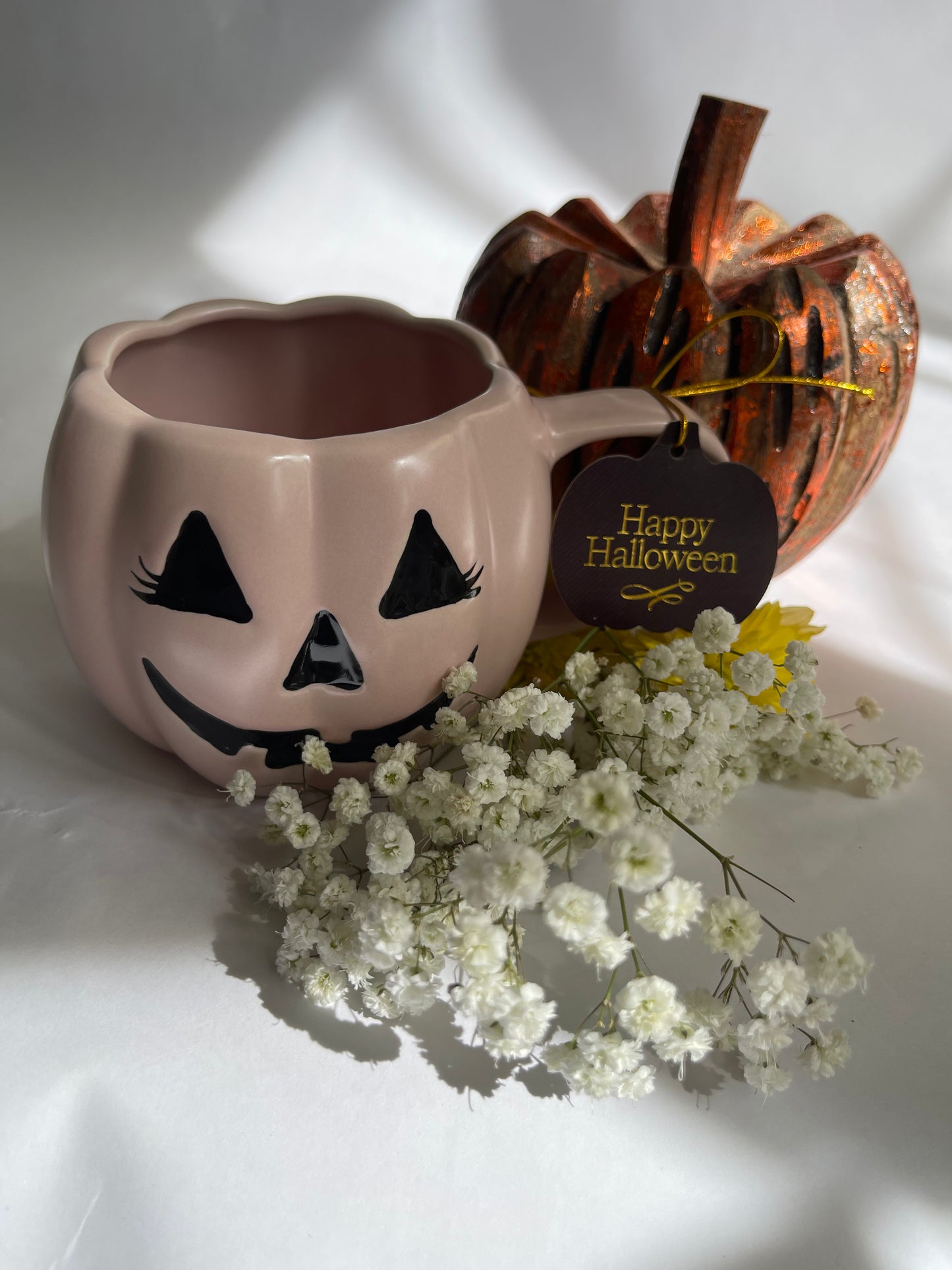 Pretty Pink Pumpkin Mugs