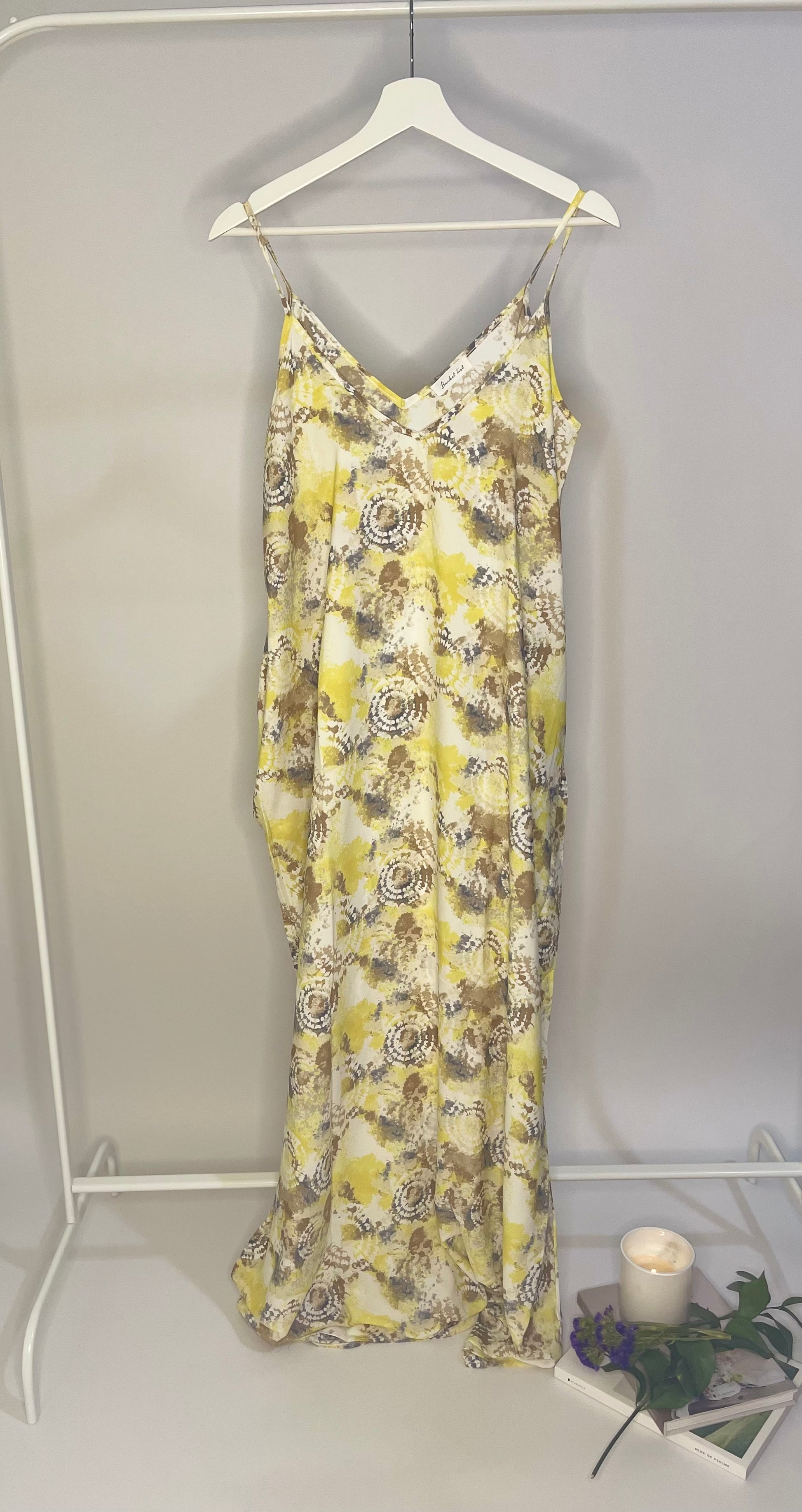 yellow tie dye maxi dress Sundrift Tie-Dye Maxi Dress