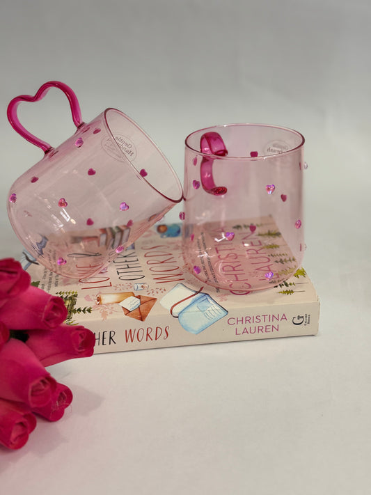 Pretty in Pink Glass Mug (Copy)