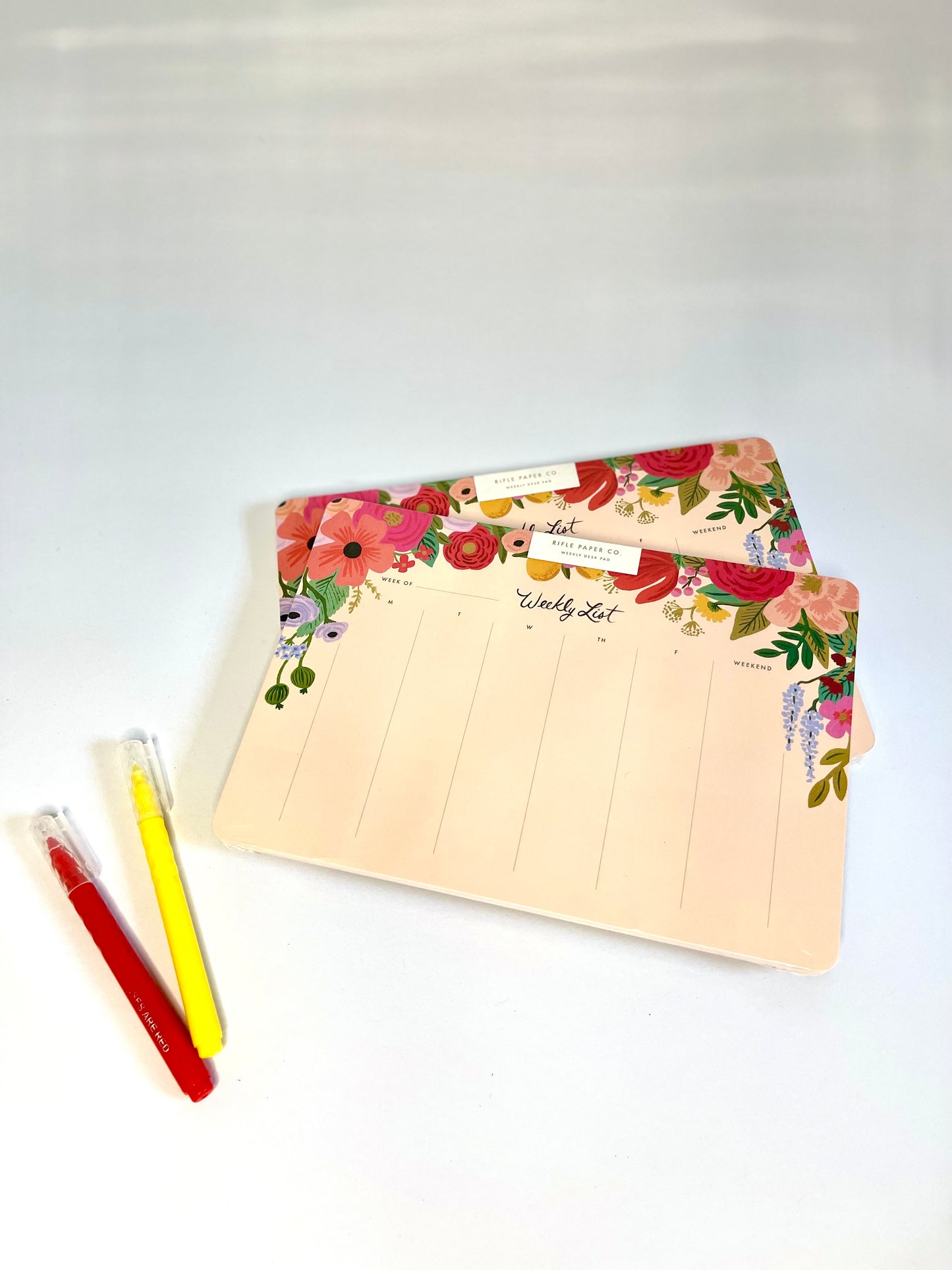 Floral Weekly Desk Pad