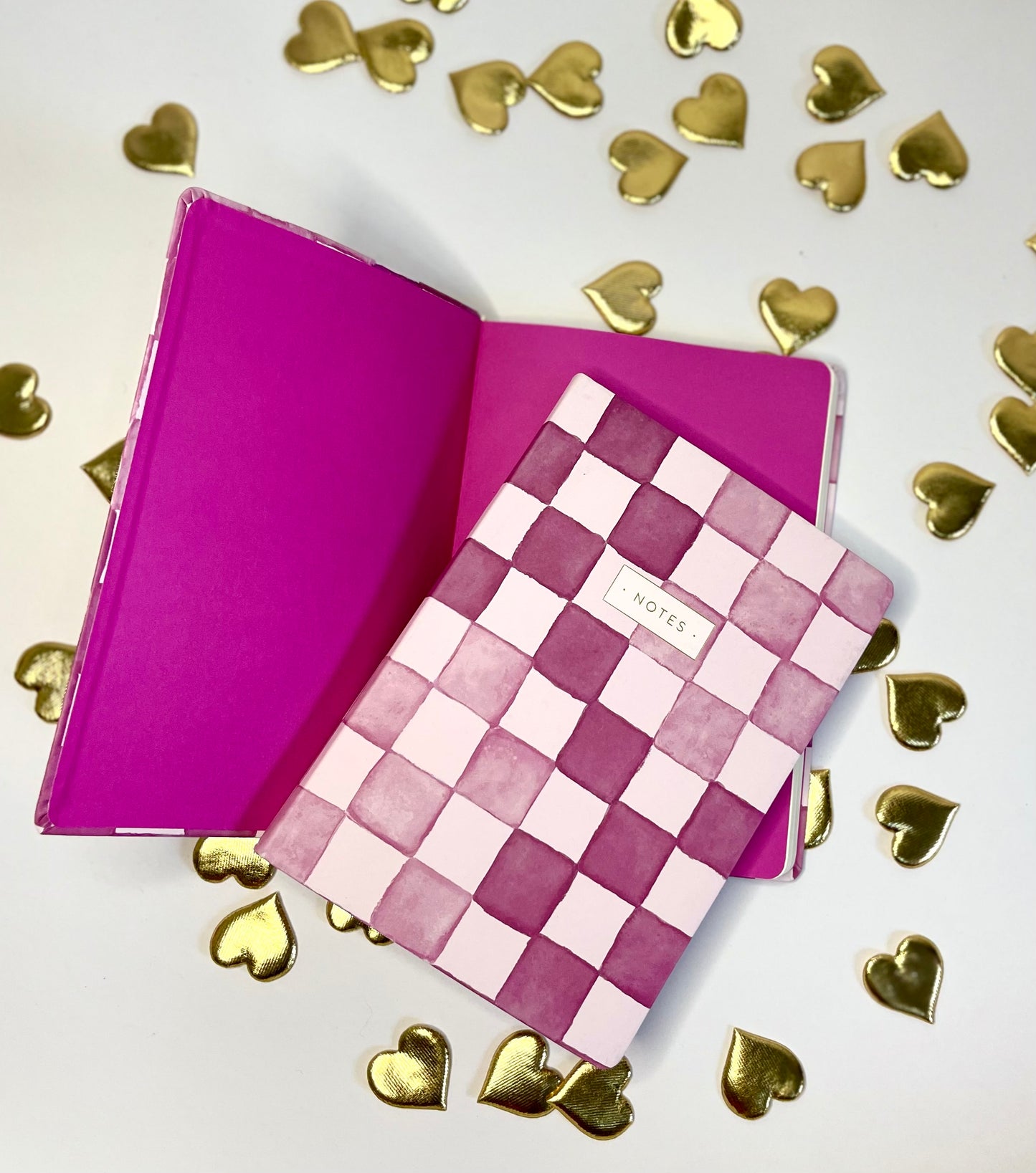 Checkered Pink Notebook