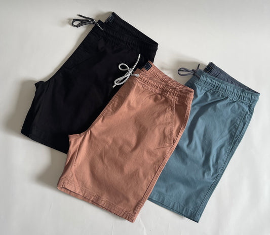 Drawstring Satin Twill Shorts